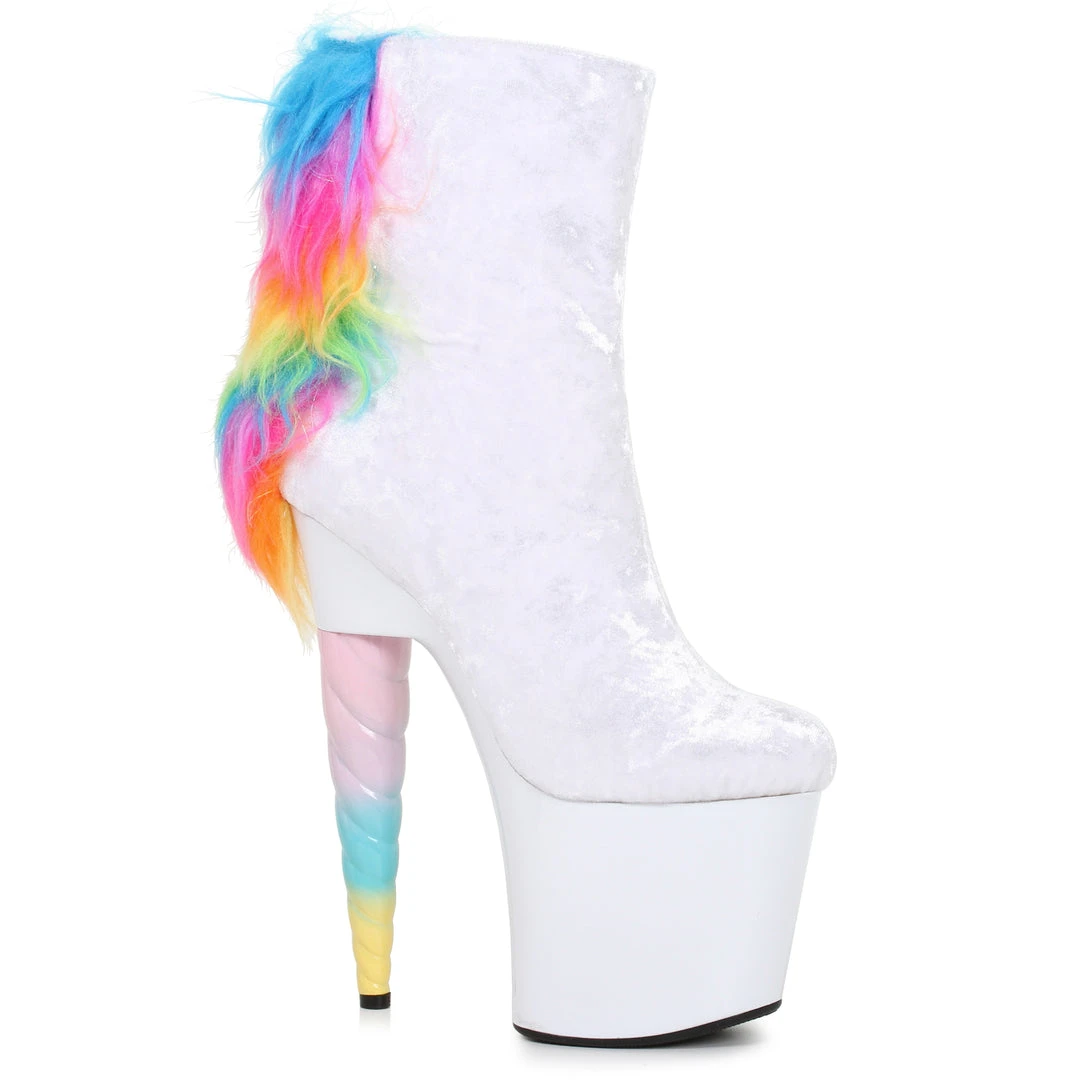 Ellie Shoes 7 Unicorn Heel Platform Bootie With Faux Fur 3 Ellie Shoes 7 Unicorn Heel Platform Bootie With Faux Fur