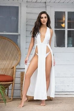Espiral Ivory Cover Up Beach Dress