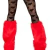 JValentine Faux Fur Legwarmers Red Rave Leg Warmers & Wraps