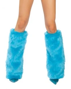 JValentine Faux Fur Legwarmers Turquoise