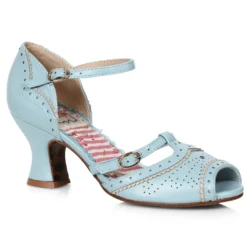 Ellie Shoes Two Toned T-Strap Peep Toe Shoe