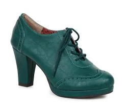 Ellie Shoes Oxford Detail Lace Up Bootie