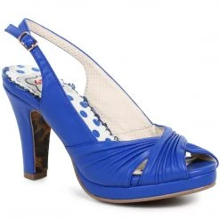 Ellie Shoes 4 Ruched Peep Toe Sling Back