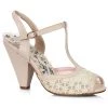 Ellie Shoes 4 T-Strap Peep Toe Shoe With Lace