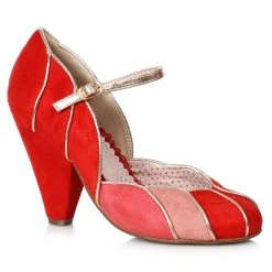 Ellie Shoes 4 Suede Closed Toe Maryjane With Piping Details