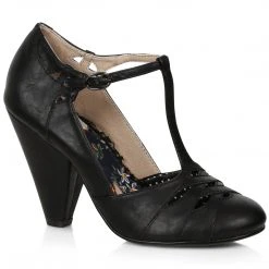 Ellie Shoes 4 T-STRAP PUMP WITH CUT OUTS