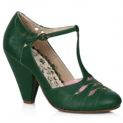 Ellie Shoes 4 T-STRAP PUMP WITH CUT OUTS