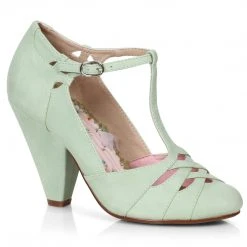 Ellie Shoes 4 T-STRAP PUMP WITH CUT OUTS