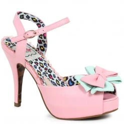 Ellie Shoes 4 Peep Toe Boe Detail Pump