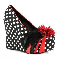 Ellie Shoes 4.5 Heel Wedge With Feather