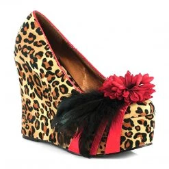 Ellie Shoes 4.5 Heel Wedge With Feather
