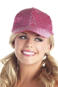 Be Wicked Sequin Baseball Hat - Hot Pink