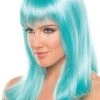 Be Wicked Rave Accessories Hollywood Wig Light Blue