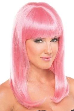 Be Wicked Hollywood Wig Pink Rave Accessories