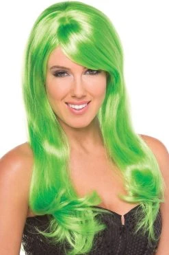 Be Wicked Rave Accessories Burlesque Wig Green