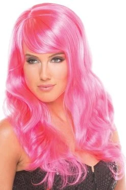 Be Wicked Burlesque Wig Hot Pink