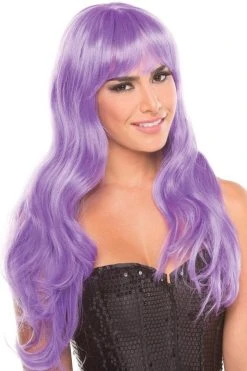 Be Wicked Rave Accessories Burlesque Wig Lavender