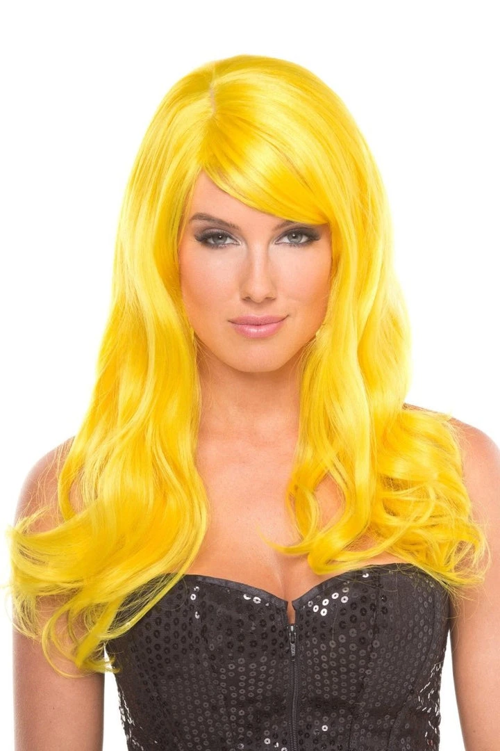 Be Wicked Burlesque Wig Yellow 3 Be Wicked Burlesque Wig Yellow