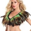 Be Wicked Turkey Exotic Feathers Top