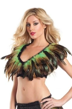 Be Wicked Turkey Exotic Feathers Top