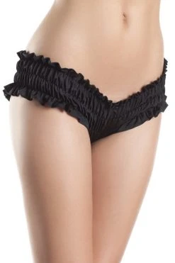 Be Wicked Mini Ruffled Shorts Black CLOTHING