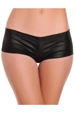 Be Wicked CLOTHING Cotton Lycra Booty Shorts Black