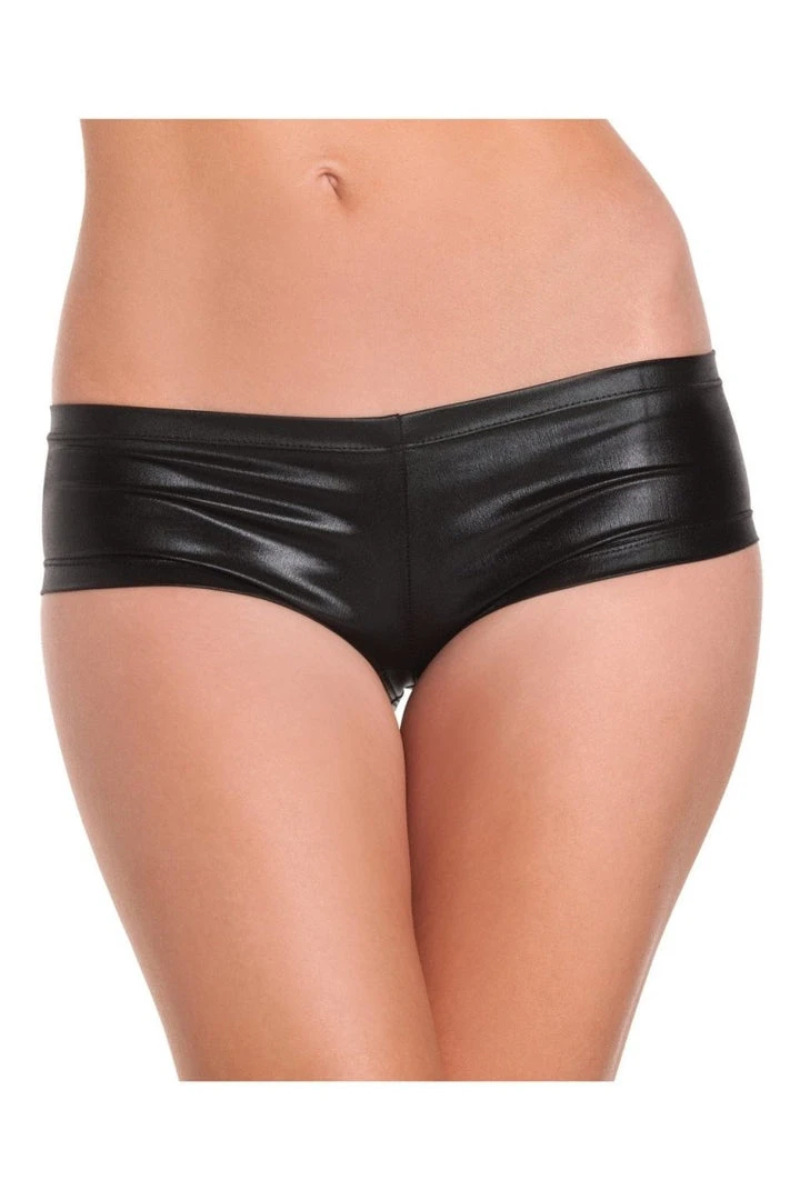 Be Wicked Shiny Lycra Booty Shorts Black CLOTHING 3 Be Wicked Shiny Lycra Booty Shorts Black CLOTHING