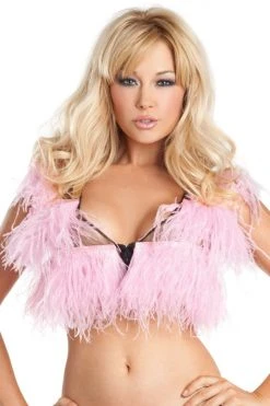 Be Wicked CLOTHING Ostrich Feather Top