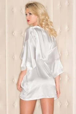 Be Wicked Getting Ready Robe White LINGERIE