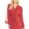 Be Wicked LINGERIE Mesh Around Robe Red