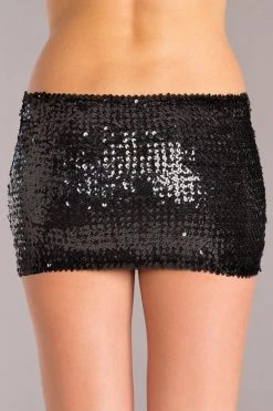 Be Wicked Sequin Skirt Black