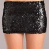 Be Wicked Sequin Skirt Black