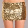 Be Wicked Sequin Skirt Gold