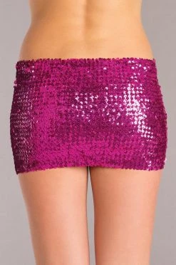 Be Wicked CLOTHING Sequin Skirt Hot Pink