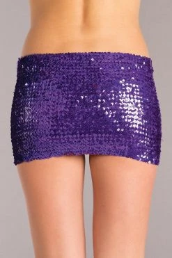 Be Wicked Sequin Skirt Purple