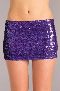 Be Wicked Sequin Skirt Purple