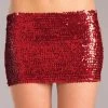 Be Wicked CLOTHING Sequin Skirt Red