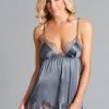 Be Wicked LINGERIE Babydoll Dark Gray