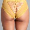 Be Wicked LINGERIE Jasmine Tie Up Panty Mustard