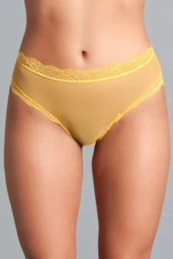 Be Wicked LINGERIE Jasmine Tie Up Panty Mustard