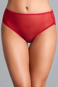 Be Wicked Tina Peekaboo Panty Burgundy