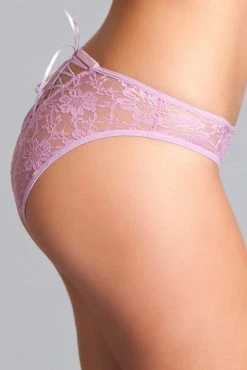 Be Wicked Delila Lace & Strap Panty Lavender