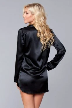 Be Wicked Kimberly Satin Sleepshirt Black 7 Be Wicked Kimberly Satin Sleepshirt Black