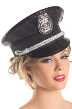 Be Wicked Sequin Police Hat Costume Accessories