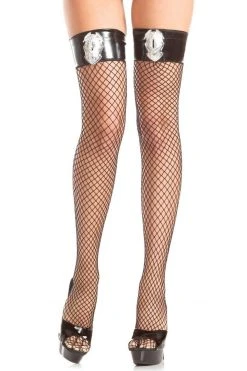 Be Wicked Hosiery Mrs. Officer Thigh Highs