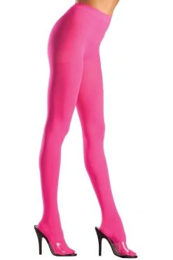 Be Wicked Pink Opaque Pantyhose