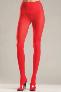 Be Wicked Red Opaque Pantyhose