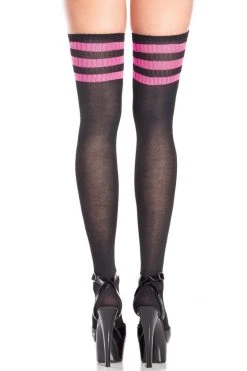 Be Wicked Athletic Ribbed Thigh Highs
