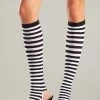 Be Wicked Striped Stirrup Knee Highs Hosiery