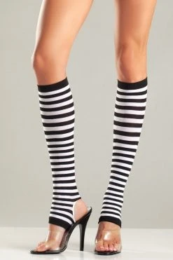 Be Wicked Striped Stirrup Knee Highs Hosiery